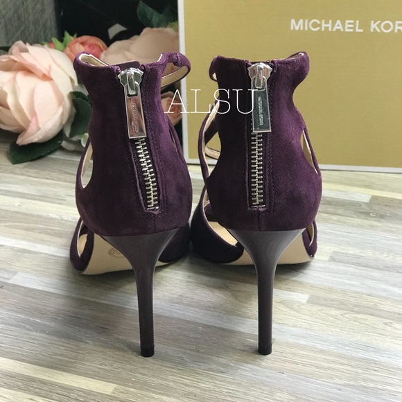 Michael Kors Chantelle Sandal Suede Damson W - Picture 4 of 7